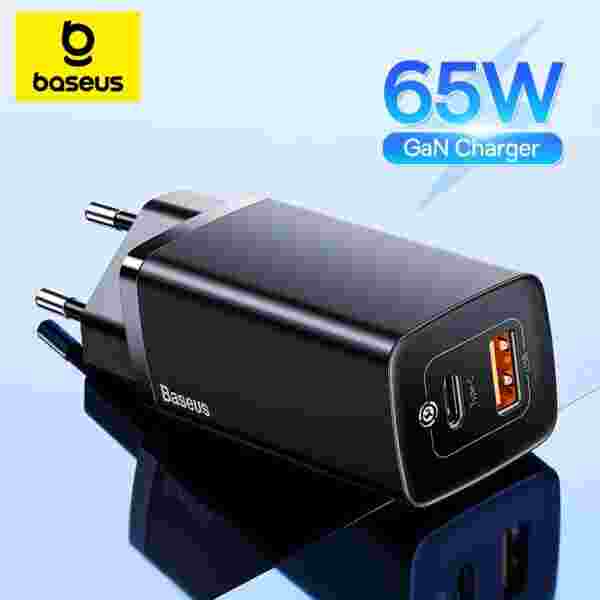 Baseus 65W GaN Charger Quick Charge 4.0 3.0 Type C PD Charger