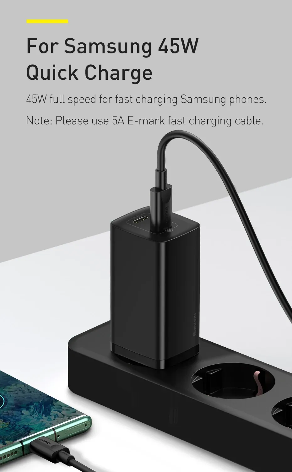Baseus 65W GaN Charger Quick Charge 4.0 3.0 Type C PD Charger USB Charger for iPhone 15 14 13 12 Pro Max Fast Charger For Laptop