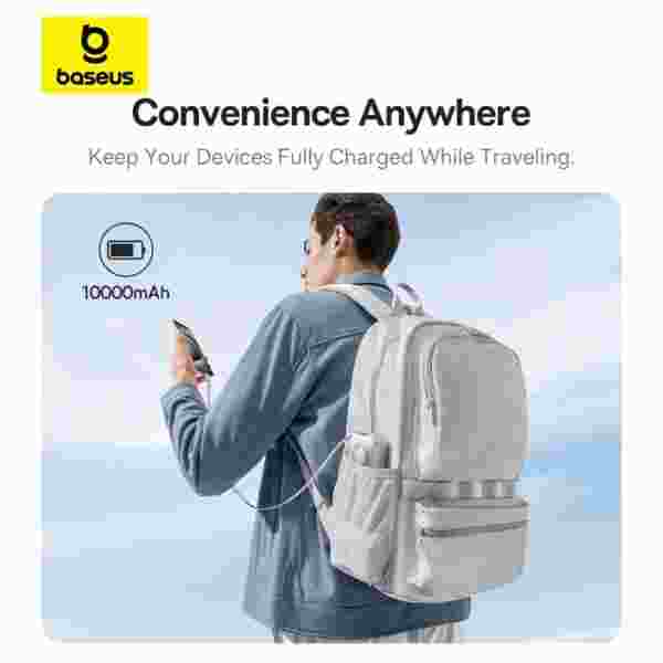 Baseus 30W Power Bank 10000mah with Built-in Retractable Type-C Cable Fast Charging for iPhone 15 Pro Max Xiaomi Samsung - Image 5