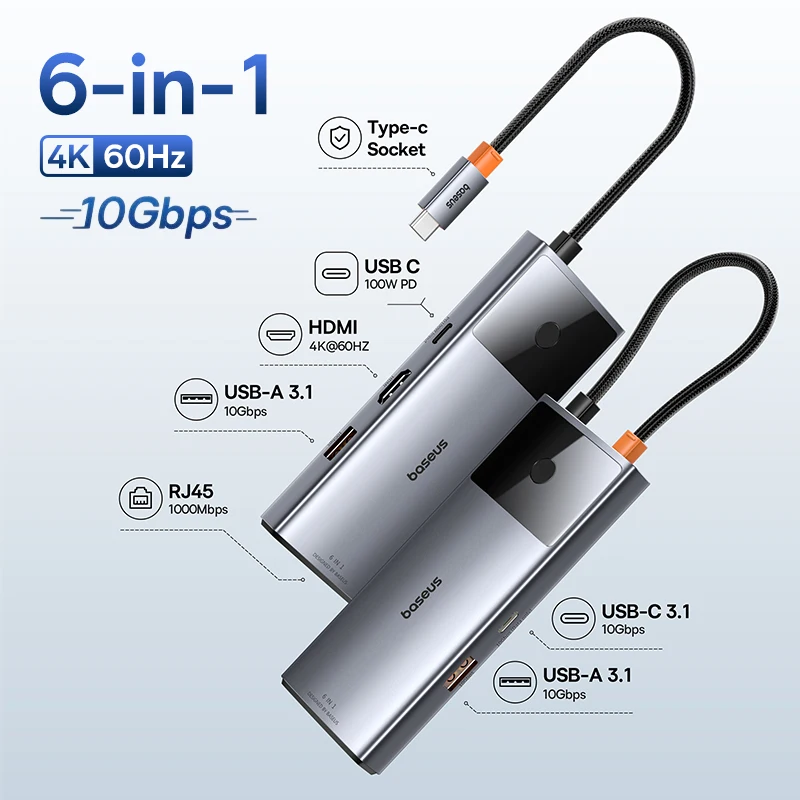 6 in 1 60Hz USB 3.1