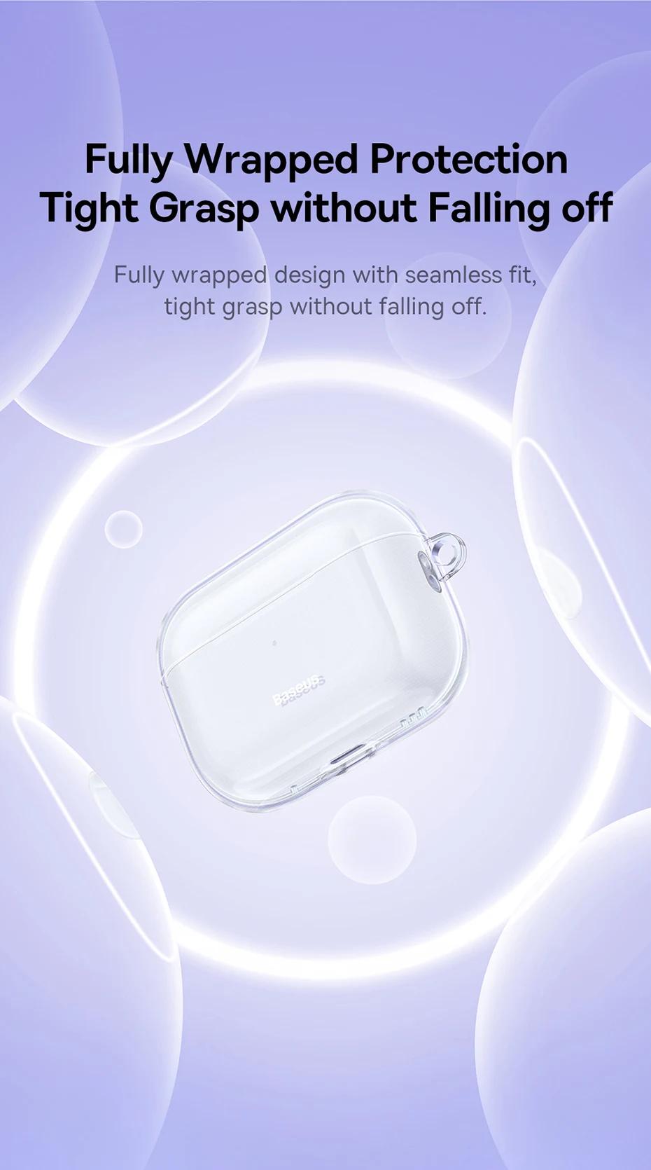 Baseus Crystal Series Protective Case for AirPods | Baseus TPU Earbuds Case For Apple Airpods Pro 3 2
