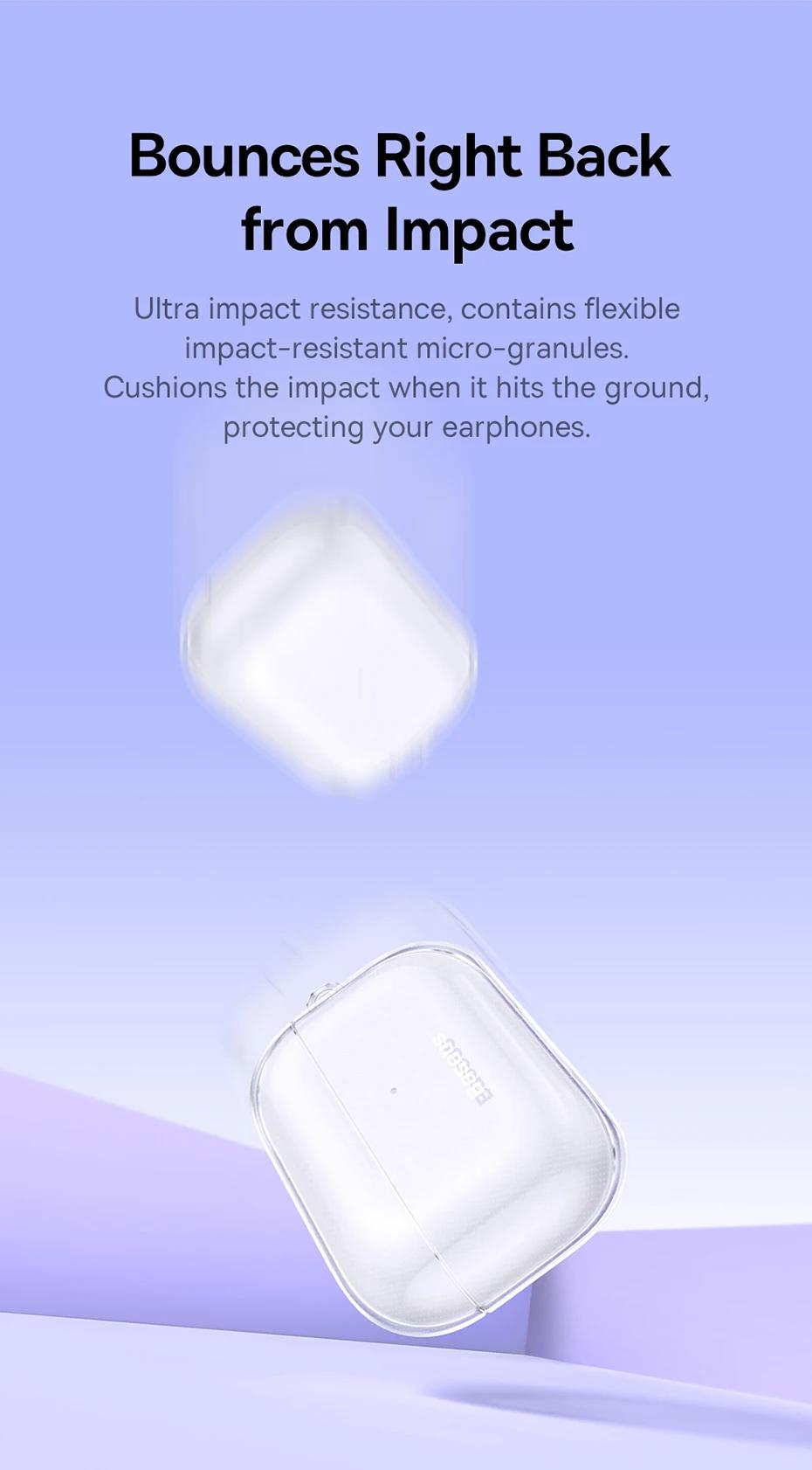 Baseus Crystal Series Protective Case for AirPods | Baseus TPU Earbuds Case For Apple Airpods Pro 3 2