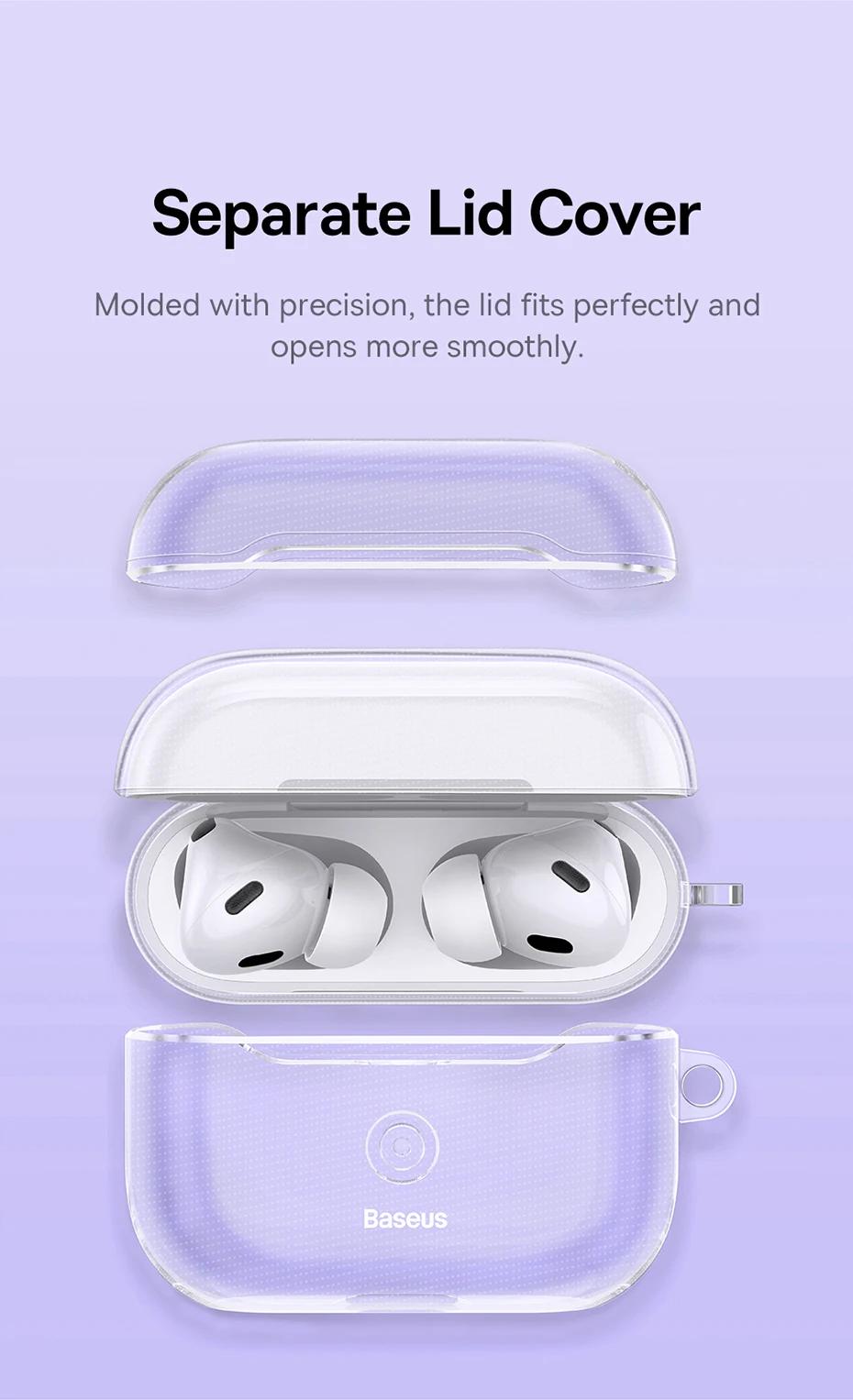 Baseus Crystal Series Protective Case for AirPods | Baseus TPU Earbuds Case For Apple Airpods Pro 3 2