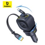 Baseus PrimeTrip VR2 Max 120W Car Charger with Dual Retractable Cables 4-Port Fast Charging