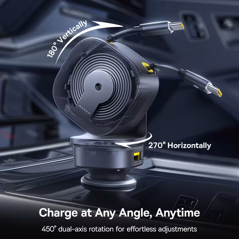Baseus PrimeTrip VR2 Max 120W Car Charger with Dual Retractable Cables 4-Port Fast Charging Baseus PrimeTrip VR2 Max 120W Car Charger with Dual Retractable Cables 4-Port Fast Charging - Image 5