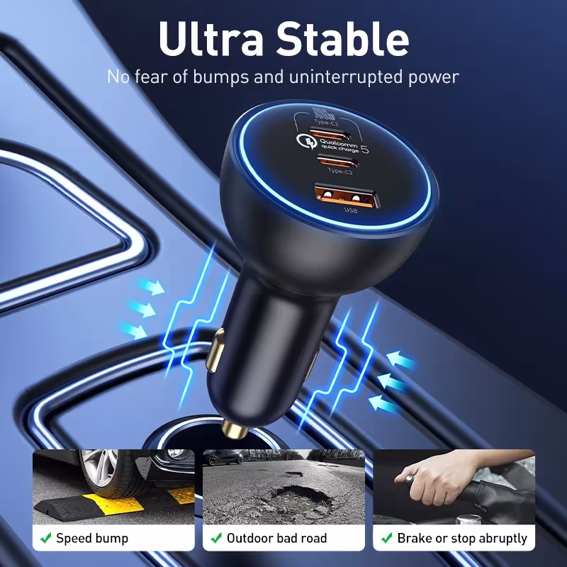 Baseus 160W Car Charger QC 5.0 PPS PD3.0 Fast Charger for Laptop iPhone 16 15 Samsung Baseus 160W Car Charger QC 5.0 PPS PD3.0 Fast Charger for Laptop iPhone 16 15 Samsung - Image 5