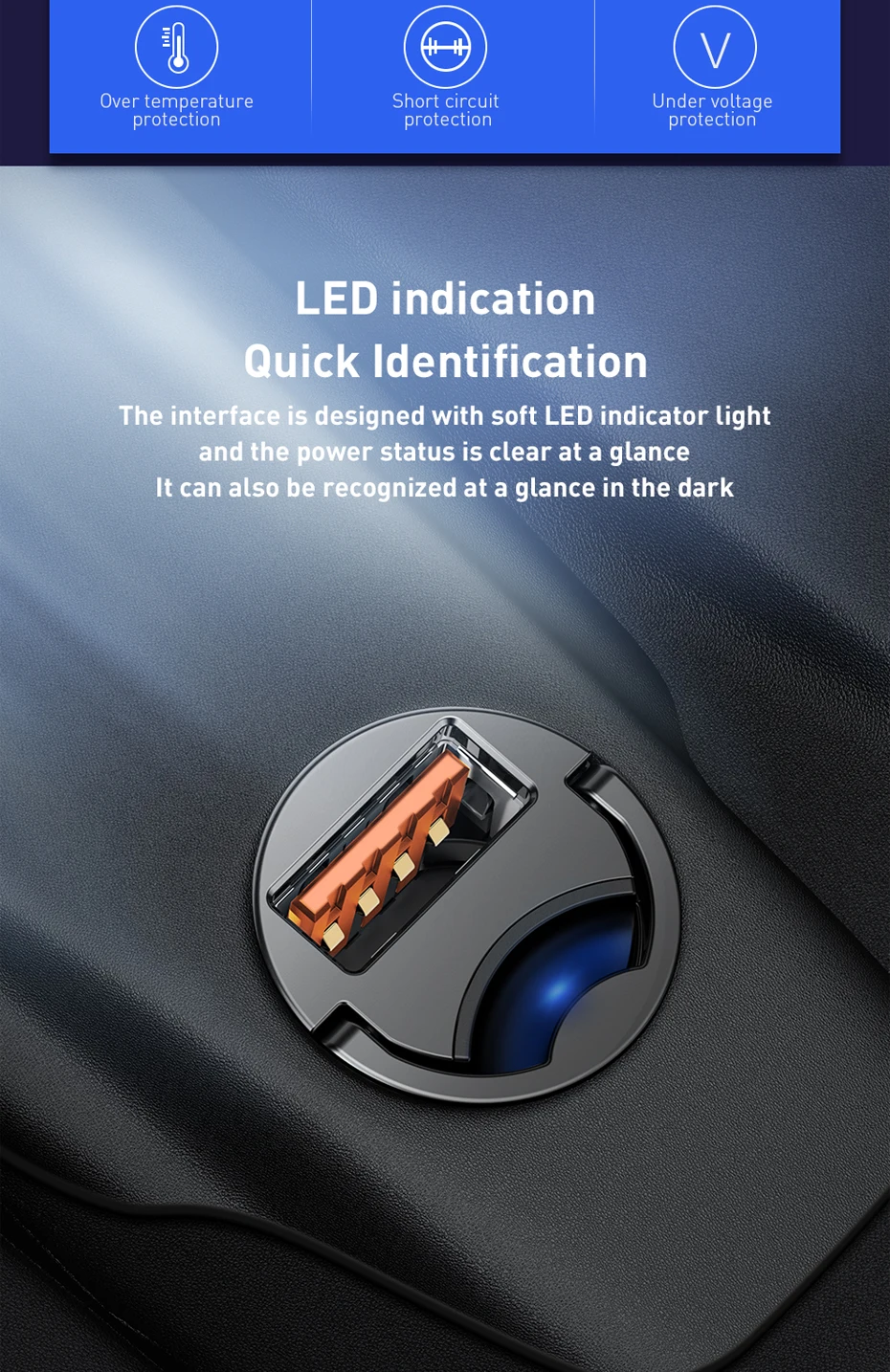 Baseus Car Charger USB Quick Charge 4.0 3.0 For iPhone Huawei Xiaomi Samsung Fast Charging USB Phone Mini Charger