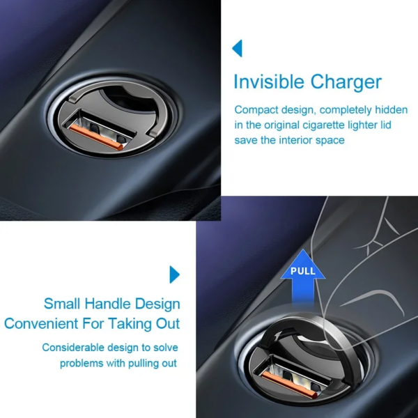 Baseus 30W Mini Car Charger USB Quick Charge 4.0 3.0 Type-C Fast Charging for iPhone Huawei Xiaomi Samsung - Image 4