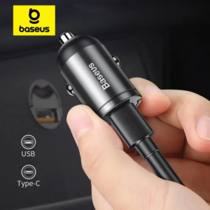 Baseus 30W Mini Car Charger USB Quick Charge 4.0 3.0 Type-C Fast Charging for iPhone Huawei Xiaomi Samsung