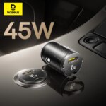 Baseus 45W Mini Car Charger UFCS PPS QC PD Fast Charging for iPhone 16 15 14 Samsung Xiaomi
