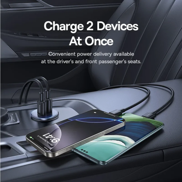 Baseus 30W Car Charger Dual Port USB-C Fast Charging PD QC for iPhone Samsung Xiaomi Huawei - Image 3