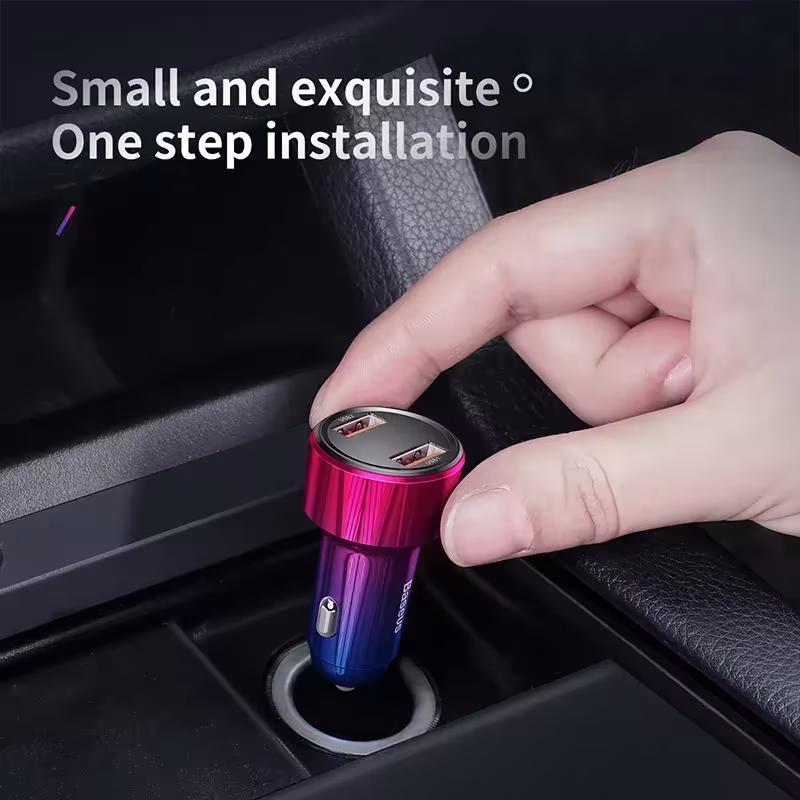 Baseus 45W Dual USB Car Charger Fast Charging QC3.0 QC4+ PD3.0 with Digital Display Baseus 45W Dual USB Car Charger Fast Charging QC3.0 QC4+ PD3.0 with Digital Display - Image 6