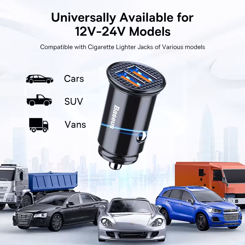Baseus 30W USB Car Charger QC4.0 PD3.0 Fast Charging For iPhone Samsung Xiaomi Huawei Baseus 30W USB Car Charger QC4.0 PD3.0 Fast Charging For iPhone Samsung Xiaomi Huawei - Image 6