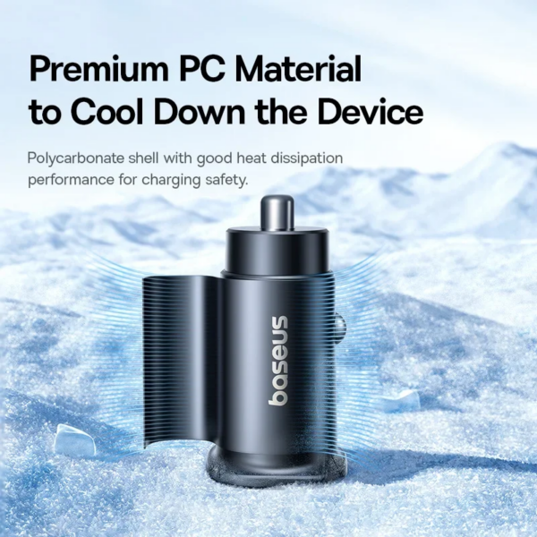 Baseus 30W Car Charger Fast Charging Dual Port USB Type-C PD QC for iPhone Samsung Xiaomi Huawei - Image 4