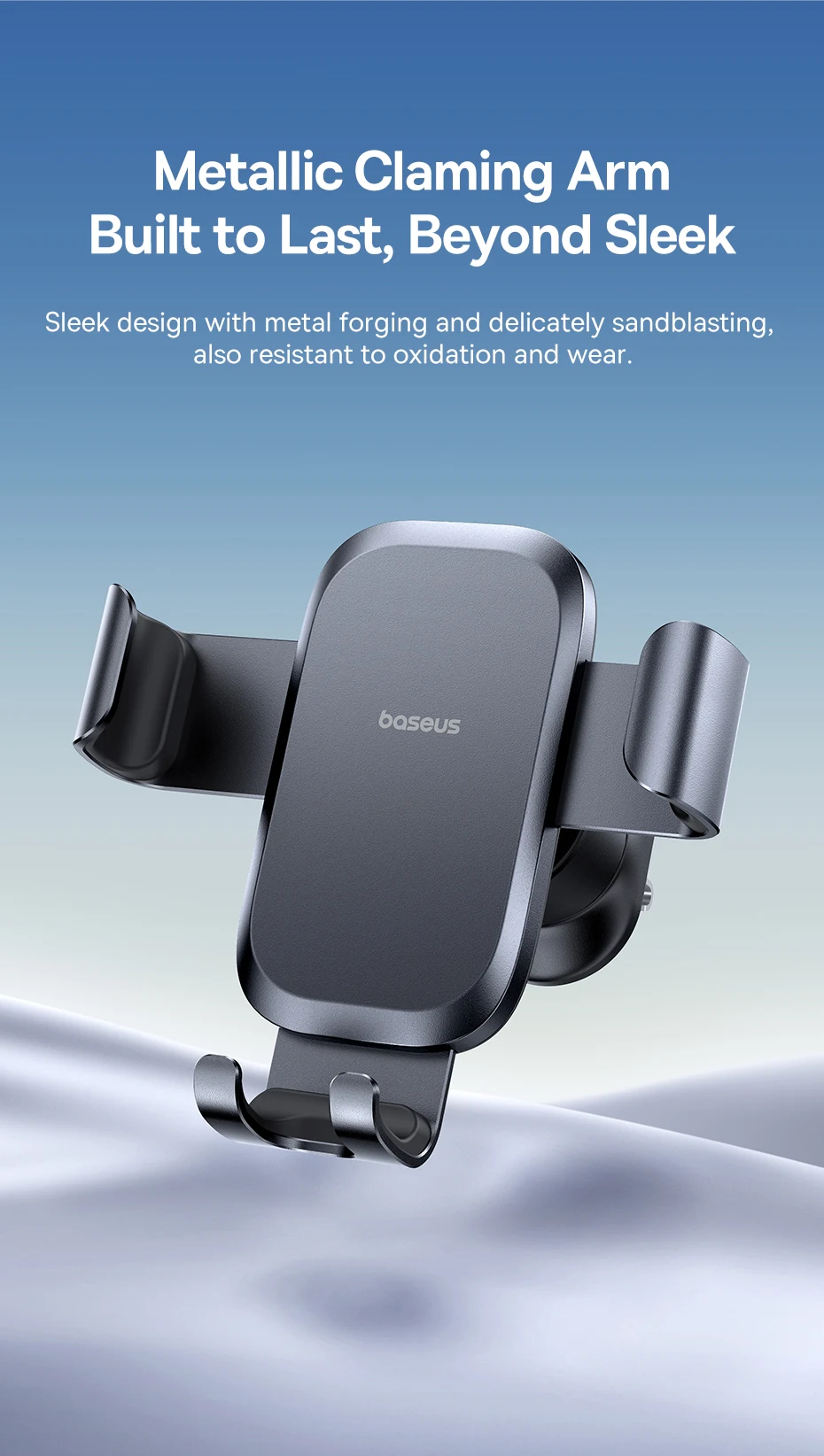 Baseus Metal Car Phone Holder Gravity Phone Stand Air Vent Car Holder Stand for iPhone Xiaomi Samsung Huawei Realme Moile Phone