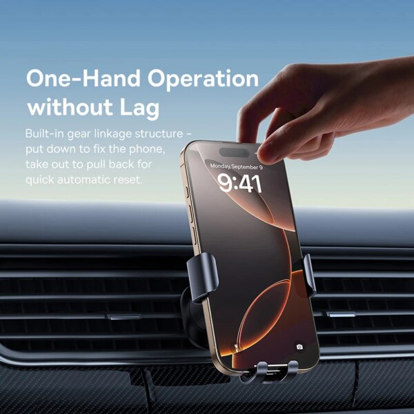 Baseus Metal Car Phone Holder Gravity Stand Air Vent Mount for iPhone Samsung Huawei Xiaomi - Image 6