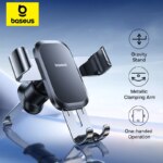 Baseus Metal Car Phone Holder Gravity Stand Air Vent Mount for iPhone Samsung Huawei Xiaomi