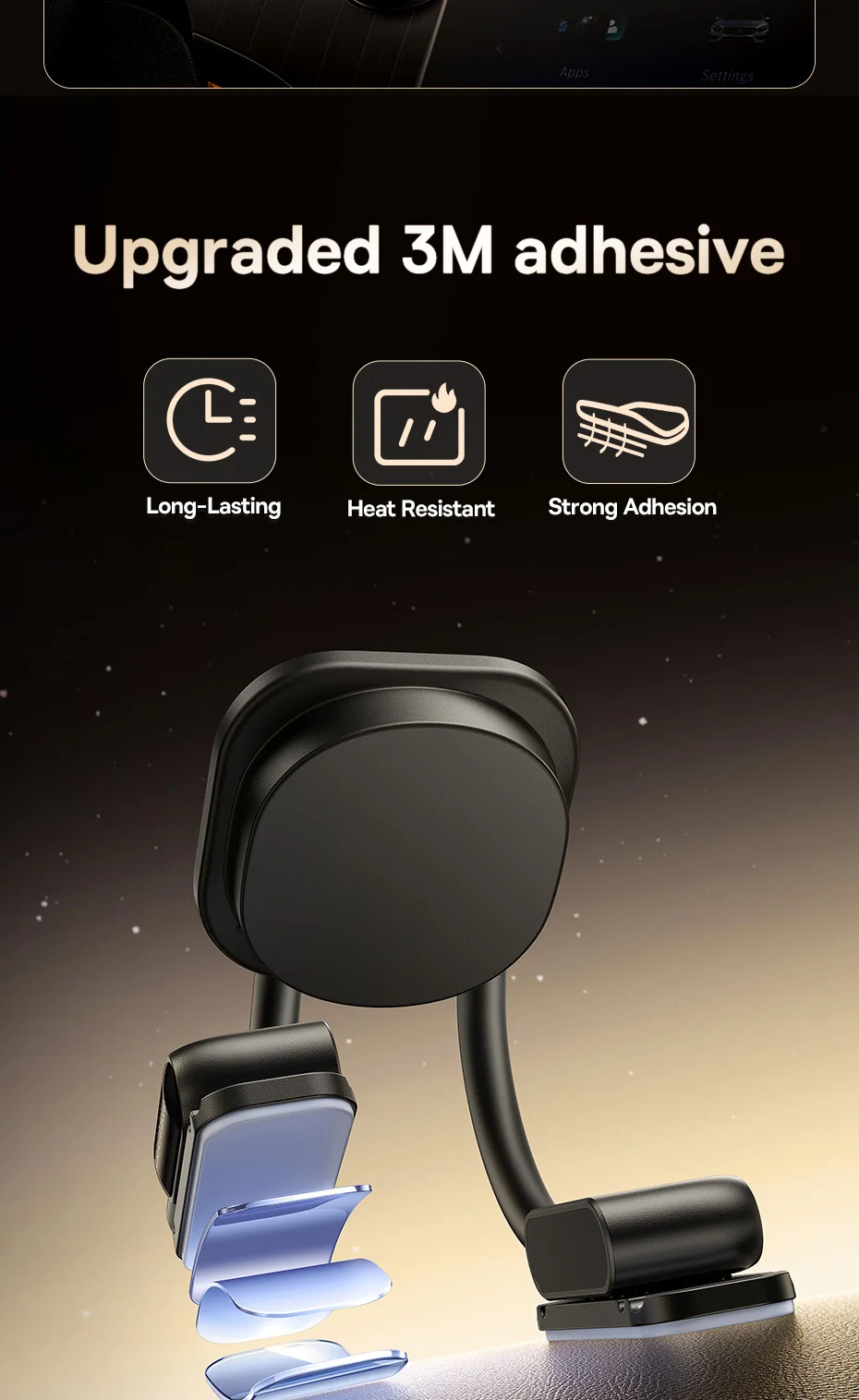 Baseus C03s Magnetic Car Mount Phone Holder For iPhone Samsung POCO Strong Magnet Bracket Dashboard Wireless Charger Stand