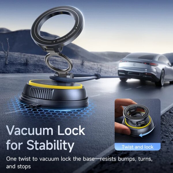 Baseus PrimeTrip VC2 Flex Magnetic Car Mount 35N Vacuum Suction 360° Rotation - Image 3