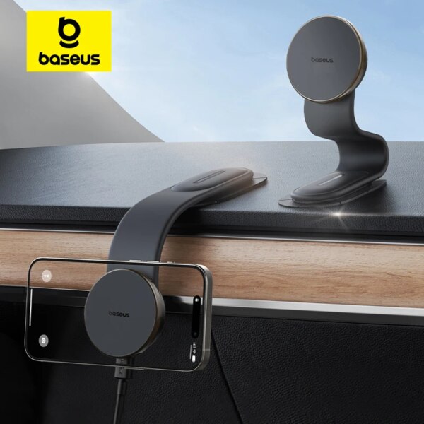Baseus MagSafe Car Phone Holder Mount - 25N Magnetic Dashboard Stand for iPhone 15 14 13 12