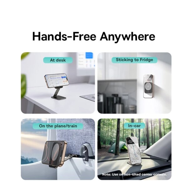 Baseus PrimeTrip VX1 Versatile Travel Magnetic Phone Holder 360° Foldable Stand for iPhone 12-16 Pro - Image 4