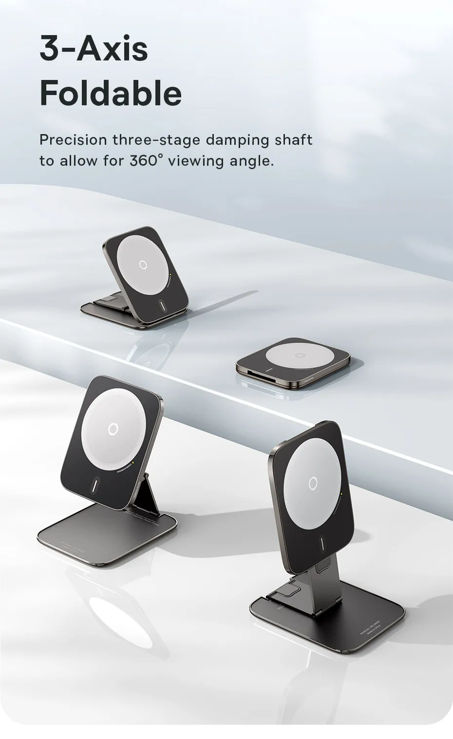 Baseus Airplane Phone Holder Portable Magnetic Phone Stand Holder for iPhone 12-16 Pro Kitchen Travel Wall Desk Car Phone Mount