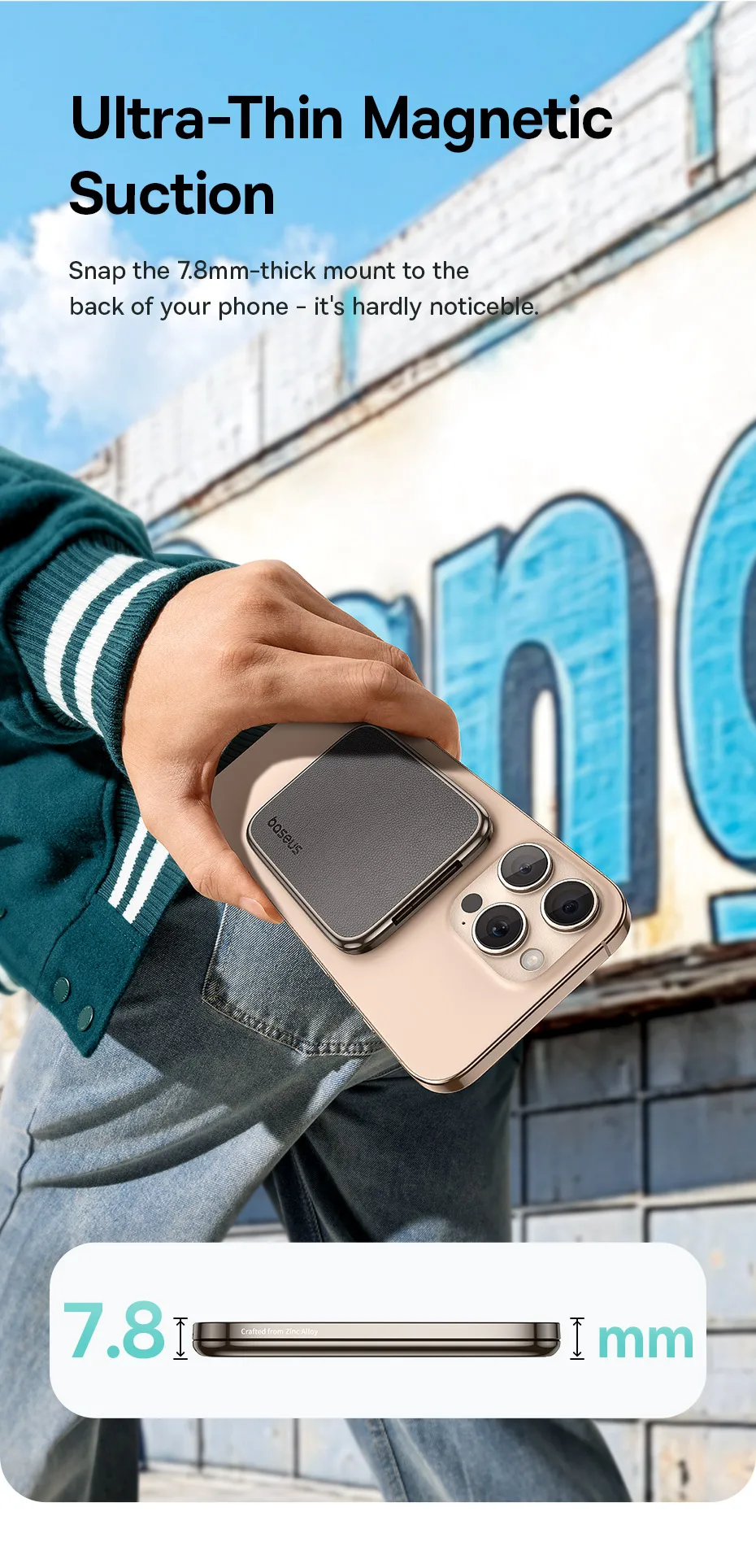 Baseus Airplane Phone Holder Portable Magnetic Phone Stand Holder for iPhone 12-16 Pro Kitchen Travel Wall Desk Car Phone Mount