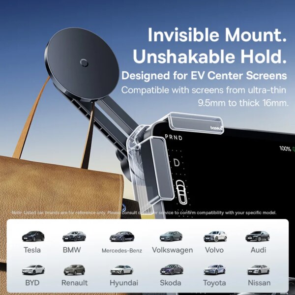 Baseus T-Space TC1 Central Screen Mount Magnetic Car Phone Holder Corner Clip for Tesla BMW BYD - Image 2