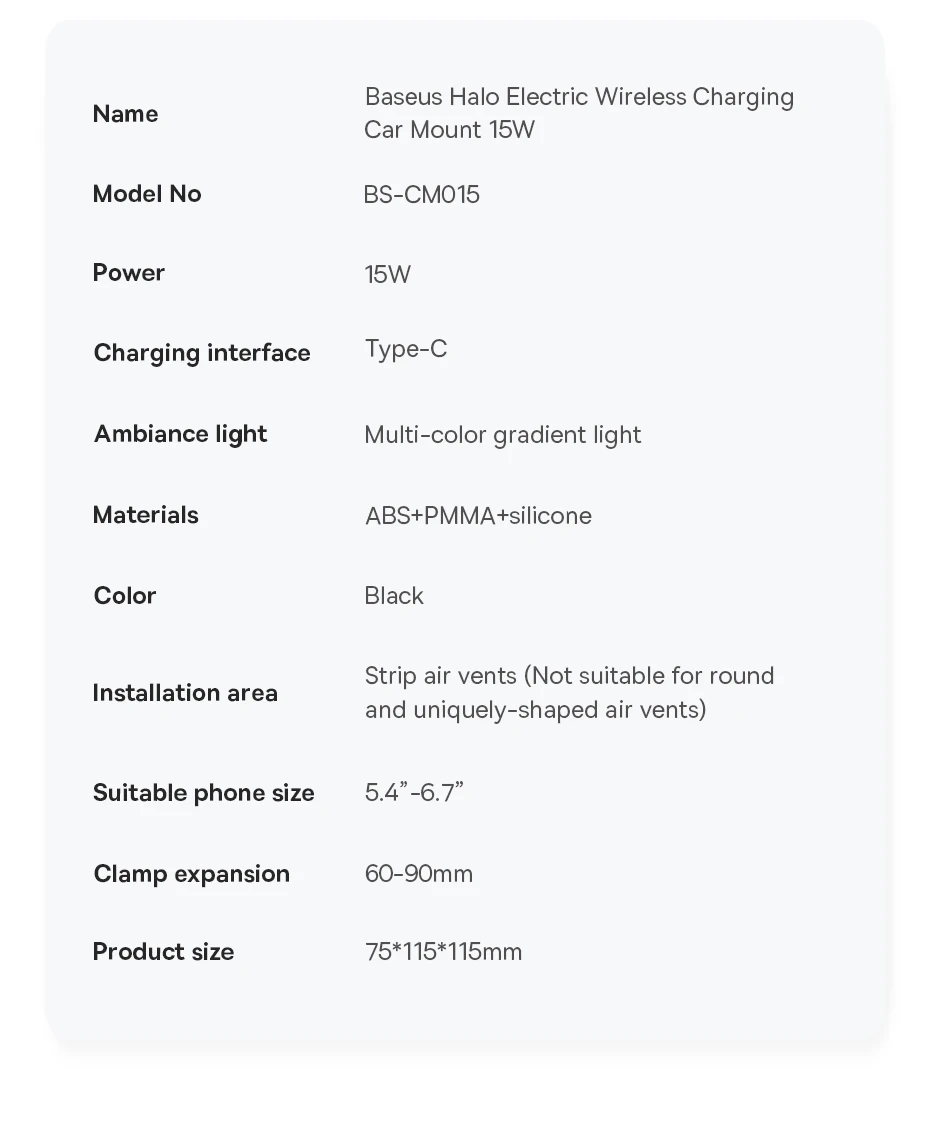 Baseus Car Phone Holder Infrared 15W QI Wireless Phone Charger for iPhone Xiaomi Samsung Car Mount Fast Charging Easy Control