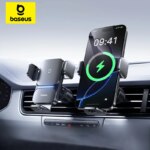 Baseus 15W Auto Alignment Wireless Car Charger Mount Infrared Sensor Phone Holder