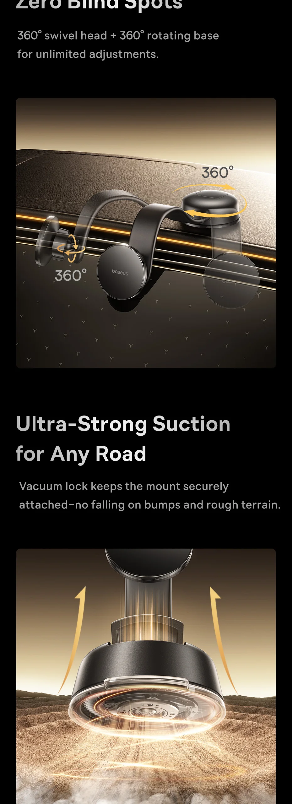 Baseus Magnetic Car Phone Holder Mobile Phone Stand For iPhone Samsung Redmi With Rotating Base Car Mount Universal Phone Holder