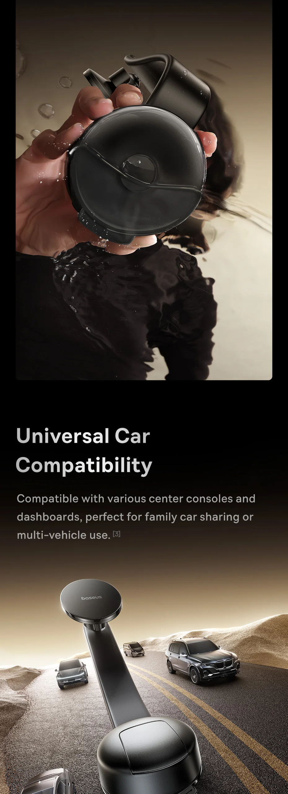 Baseus Magnetic Car Phone Holder Mobile Phone Stand For iPhone Samsung Redmi With Rotating Base Car Mount Universal Phone Holder