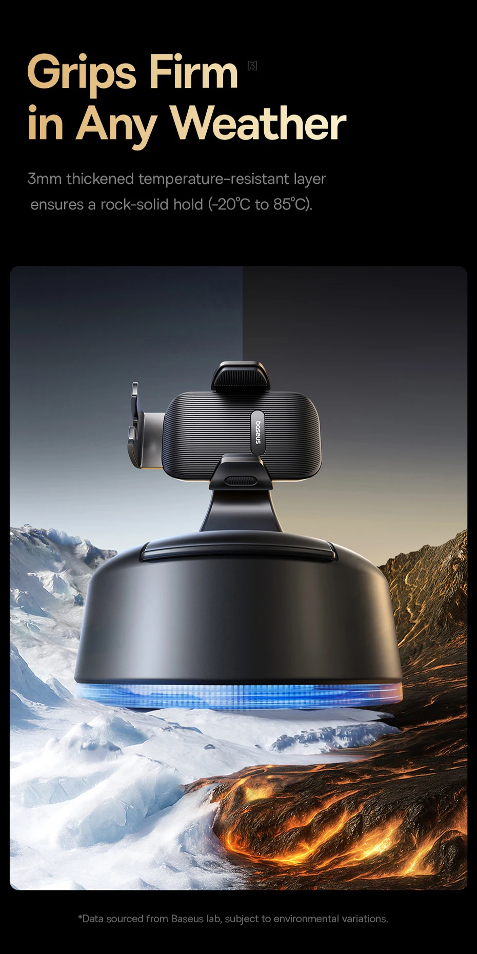 Baseus Car Phone Holder Sucker for Dashboard Mobile Phone Holder Car Mount For Samsung iPhone Xiaomi Huawei Foldable Holder