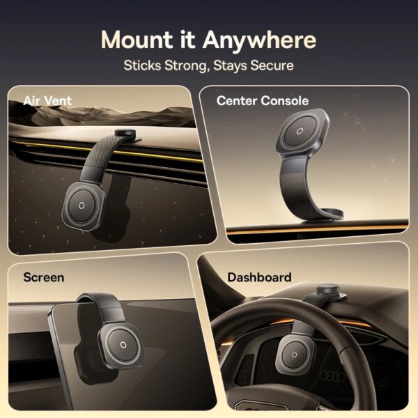 Baseus PrimeTrip Magnetic Car Mount Holder 360° Rotation Wireless Charging 15W - Image 4