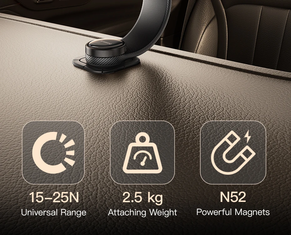 Baseus Magnet Car Phone Holder Adjustable Phone Stand Sucker for Dashboard Car Mount For Samsung iPhone Xiaomi Foldable Holder