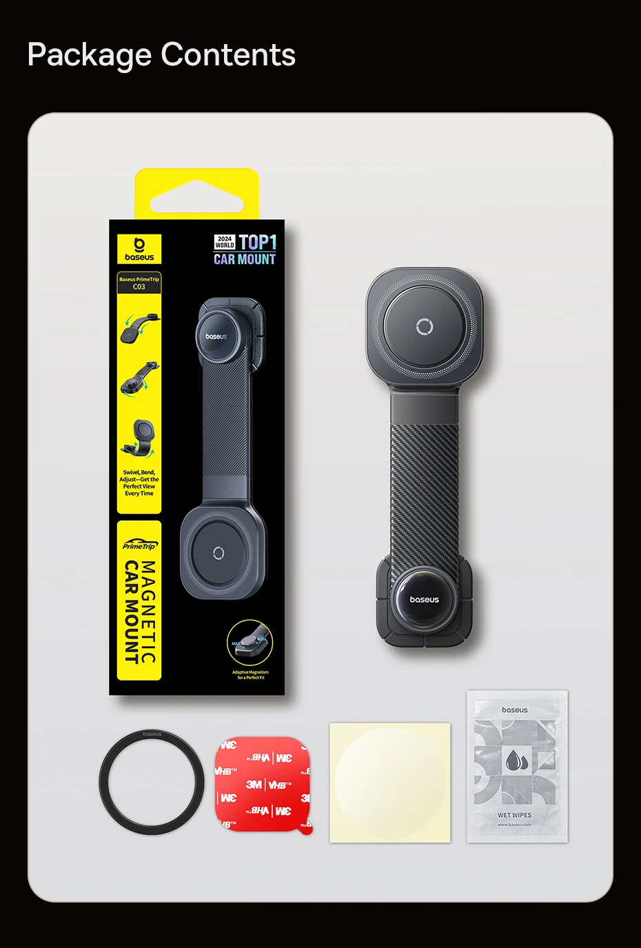 Baseus Magnet Car Phone Holder Adjustable Phone Stand Sucker for Dashboard Car Mount For Samsung iPhone Xiaomi Foldable Holder