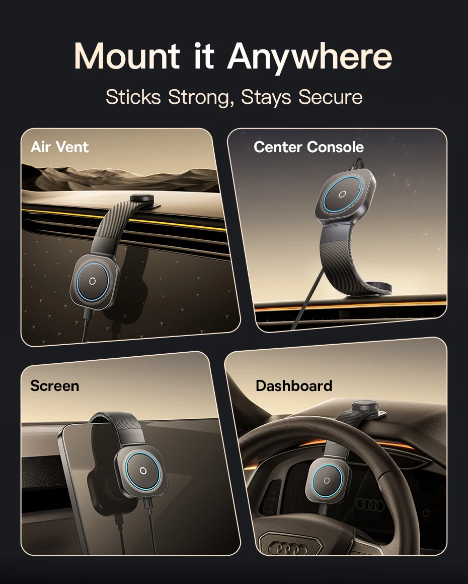 Baseus Magnet Car Phone Holder Adjustable Phone Stand Sucker for Dashboard Car Mount For Samsung iPhone Xiaomi Foldable Holder