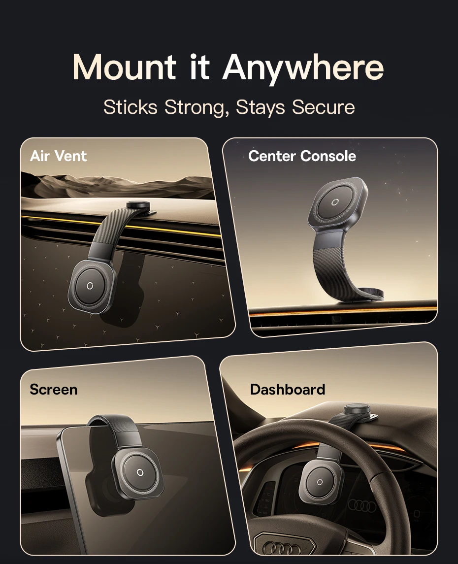 Baseus Magnet Car Phone Holder Adjustable Phone Stand Sucker for Dashboard Car Mount For Samsung iPhone Xiaomi Foldable Holder