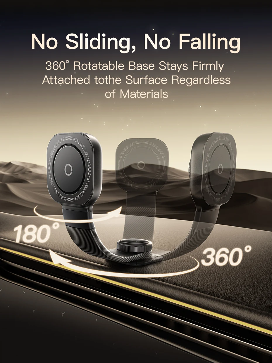 Baseus Magnet Car Phone Holder Adjustable Phone Stand Sucker for Dashboard Car Mount For Samsung iPhone Xiaomi Foldable Holder