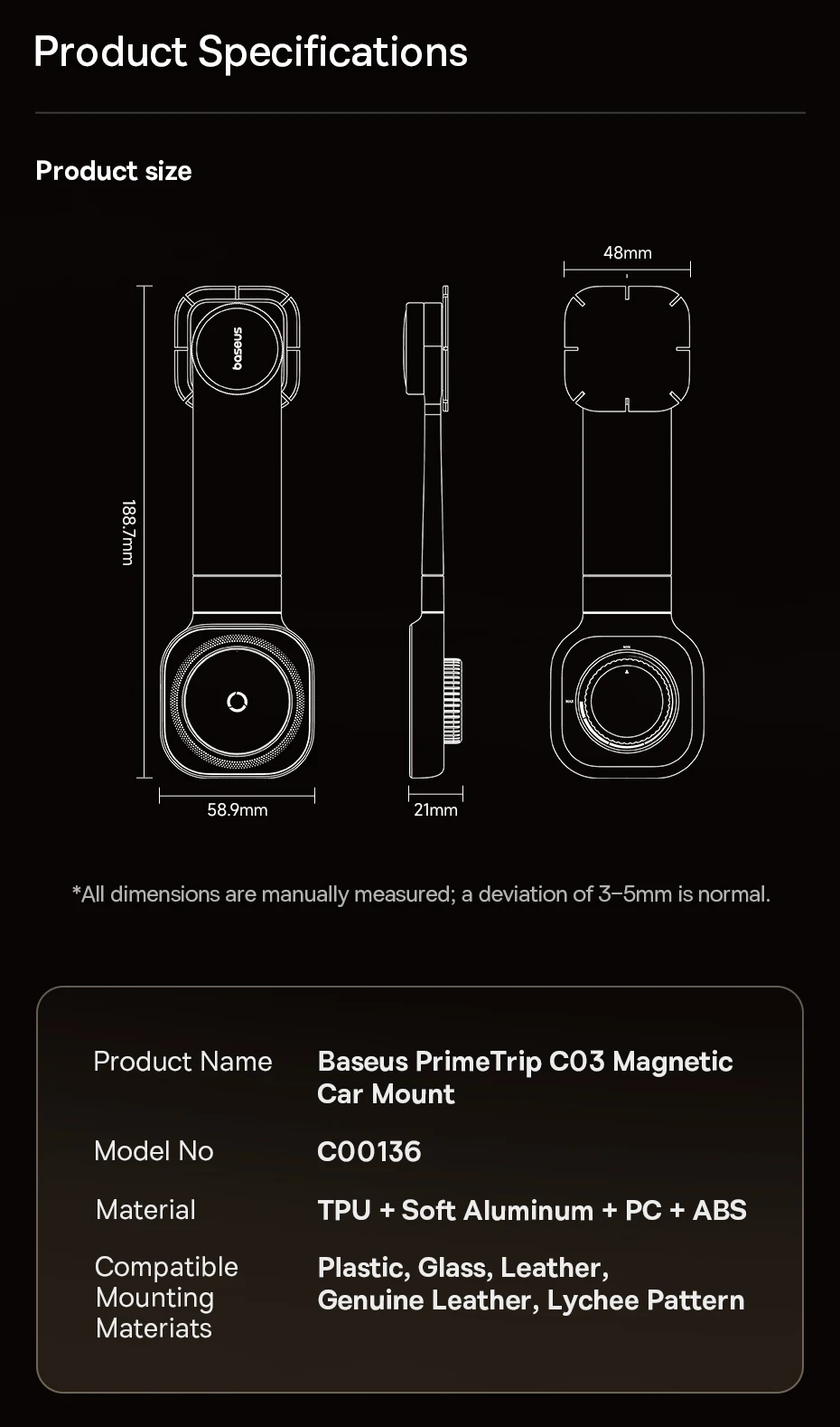 Baseus Magnet Car Phone Holder Adjustable Phone Stand Sucker for Dashboard Car Mount For Samsung iPhone Xiaomi Foldable Holder