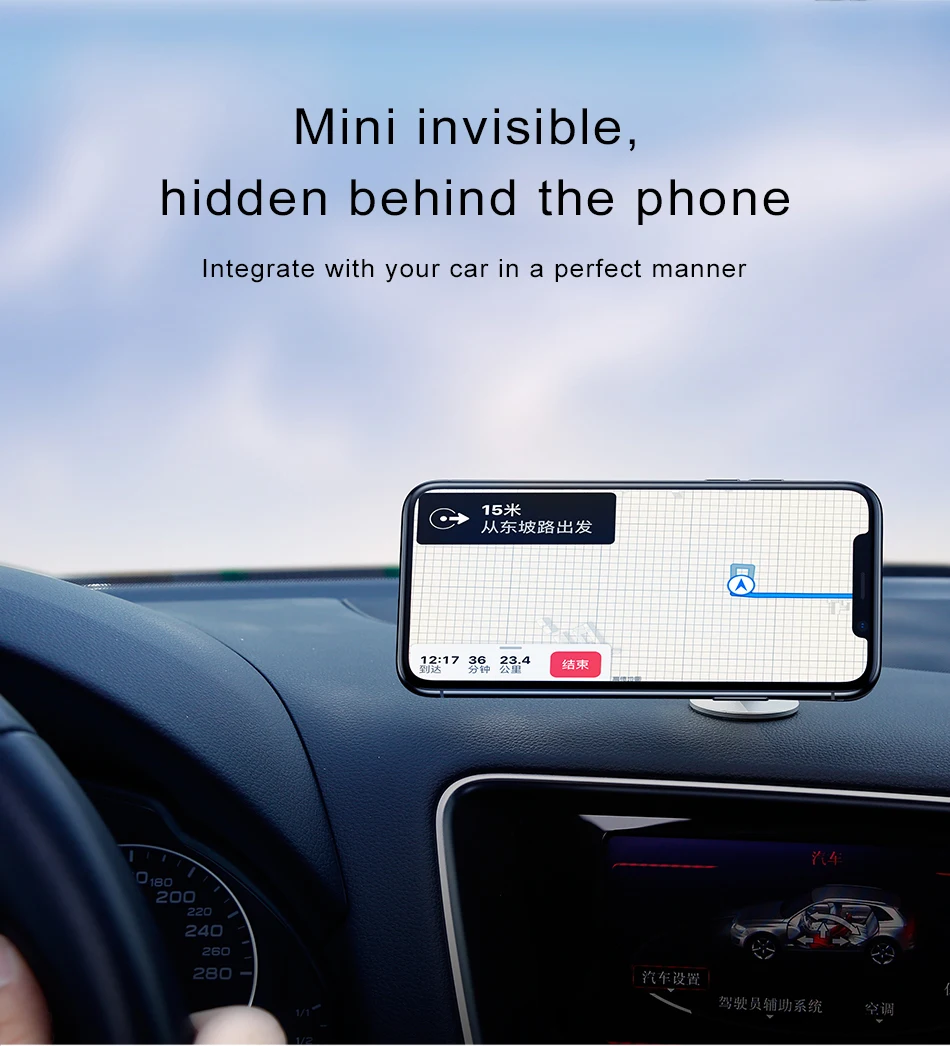 Baseus Universal Car Holder For Mobile Phone Holder Stand in Car Mount Phone Holder For Car 360 Degree Magnetic Car Phone Holder