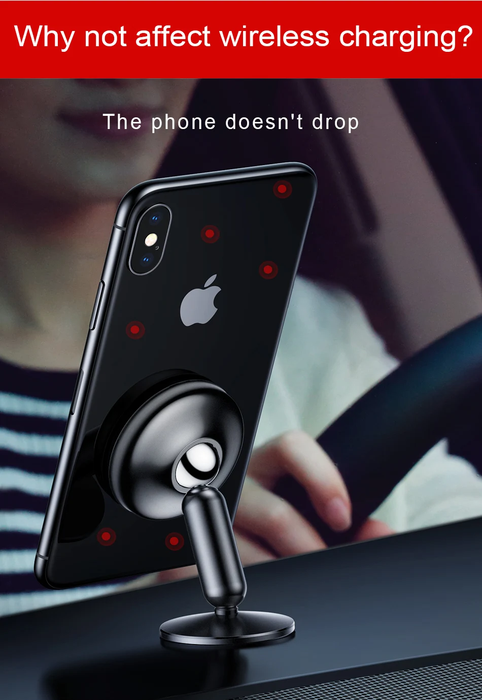 Baseus Universal Car Holder For Mobile Phone Holder Stand in Car Mount Phone Holder For Car 360 Degree Magnetic Car Phone Holder