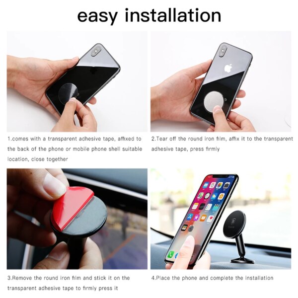 Baseus Universal 360 Degree Magnetic Car Phone Holder Mount with Wireless Charging Compatibility - Image 5