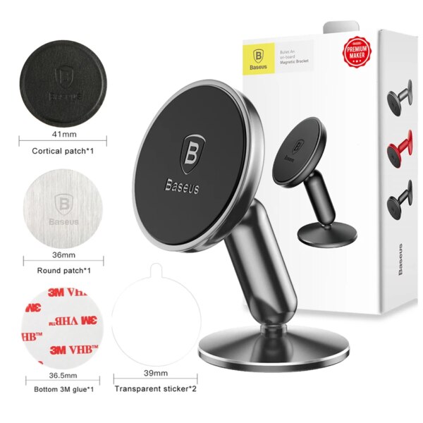Baseus Universal 360 Degree Magnetic Car Phone Holder Mount with Wireless Charging Compatibility - Image 6