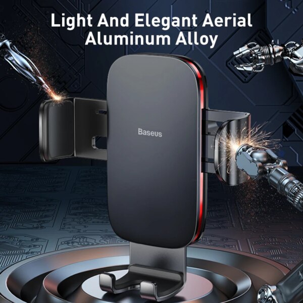 Baseus Metal Age 3 Gravity Car Mount Air Vent Phone Holder - Anti-Shake All-Metal Design - Image 2