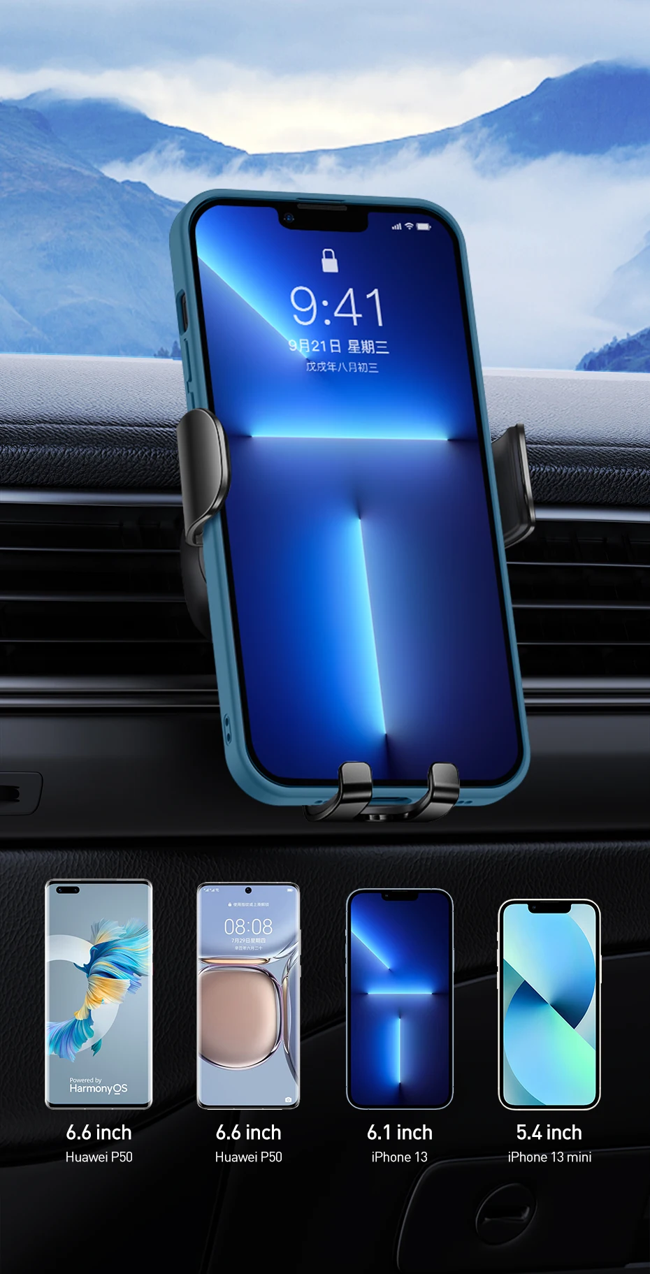 Baseus Car Phone Holder for Air Vent CD Slot Mount Holder Stand for iPhone Samsung Metal Car Cell Mobile Phone Holder Cradle