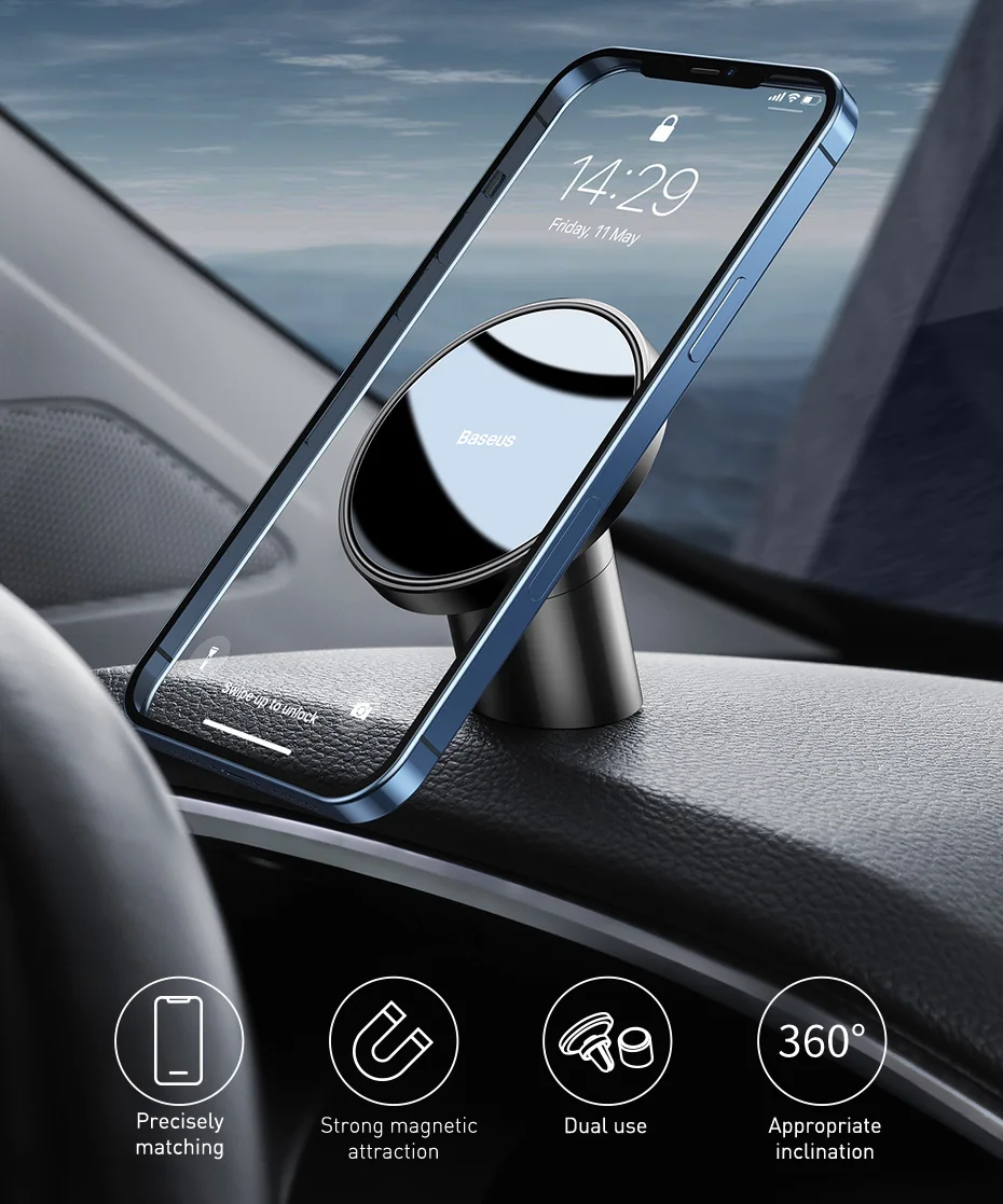 Baseus Magnetic Car Phone Holder Air Vent Universal for iPhone Smartphone Car Phone Stand Support Clip Mount Holder