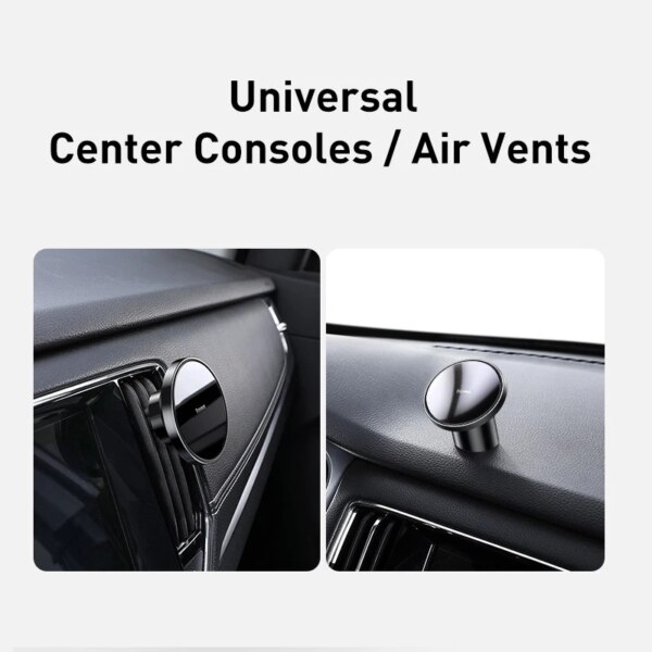 Baseus Magnetic Car Phone Holder Mount for Air Vent and Dashboard Universal Smartphone Stand - Image 3