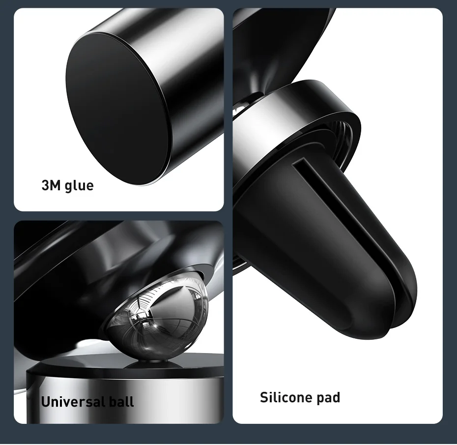Baseus Magnetic Car Phone Holder Air Vent Universal for iPhone Smartphone Car Phone Stand Support Clip Mount Holder