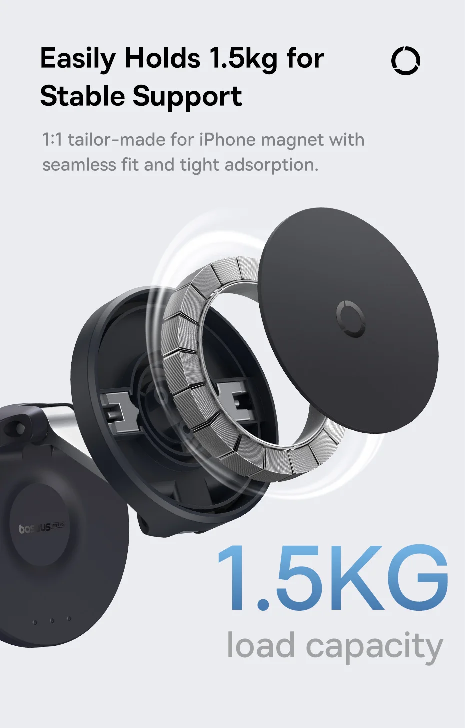 Baseus Magnetic Phone Stand for iPhone 16 15 14 13 Pro Max Magnetic Suction Wall Holder for Samsung Universal Adjustable Stand